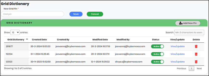 New Grid PIN Screen- CyLock